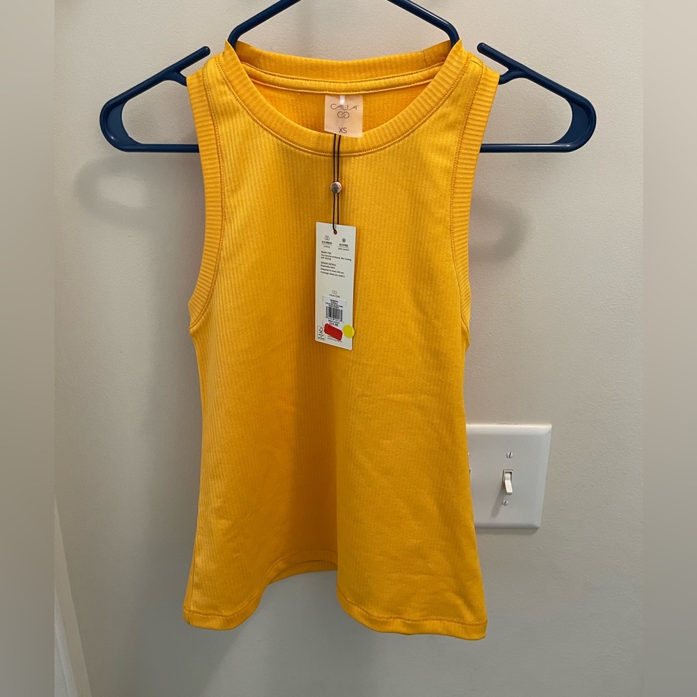 Calia Ribbed Tank Top - Yellow